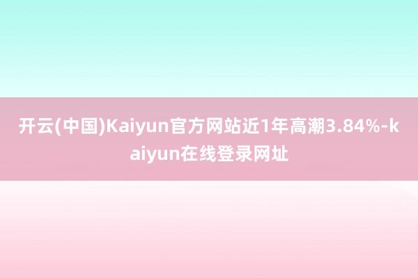 开云(中国)Kaiyun官方网站近1年高潮3.84%-kaiyun在线登录网址
