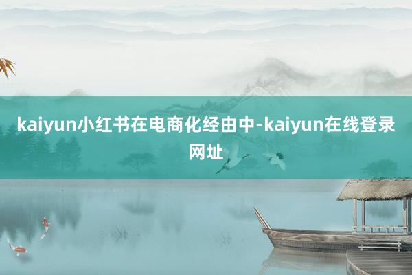 kaiyun小红书在电商化经由中-kaiyun在线登录网址