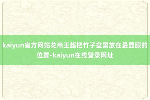 kaiyun官方网站花商王超把竹子盆景放在最显眼的位置-kaiyun在线登录网址
