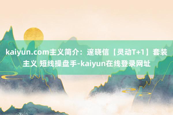 kaiyun.com主义简介:邃晓信【灵动T+1】套装主义 短线操盘手-kaiyun在线登录网址