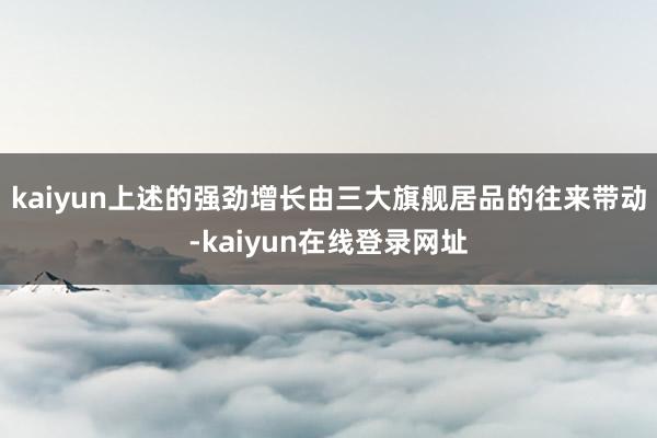 kaiyun上述的强劲增长由三大旗舰居品的往来带动-kaiyun在线登录网址