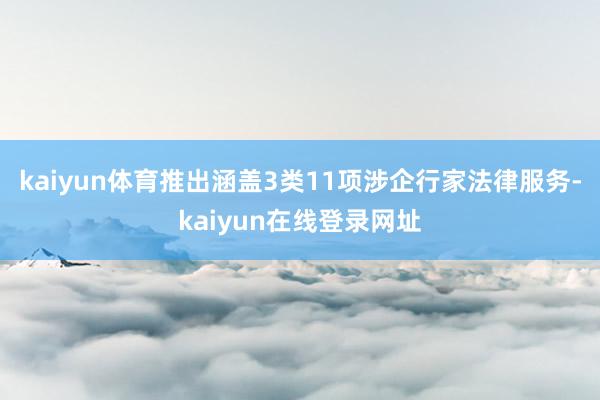 kaiyun体育推出涵盖3类11项涉企行家法律服务-kaiyun在线登录网址